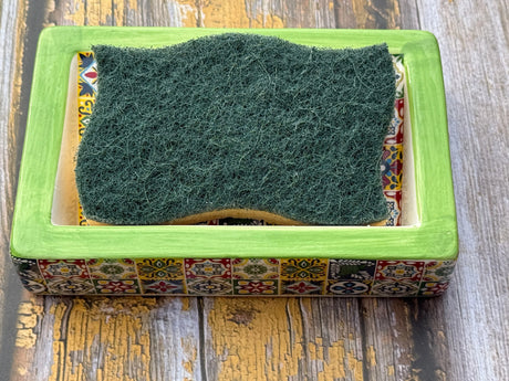 Bastide & Olivier Slanted Green Ceramic Soap Dish French Soaps UK