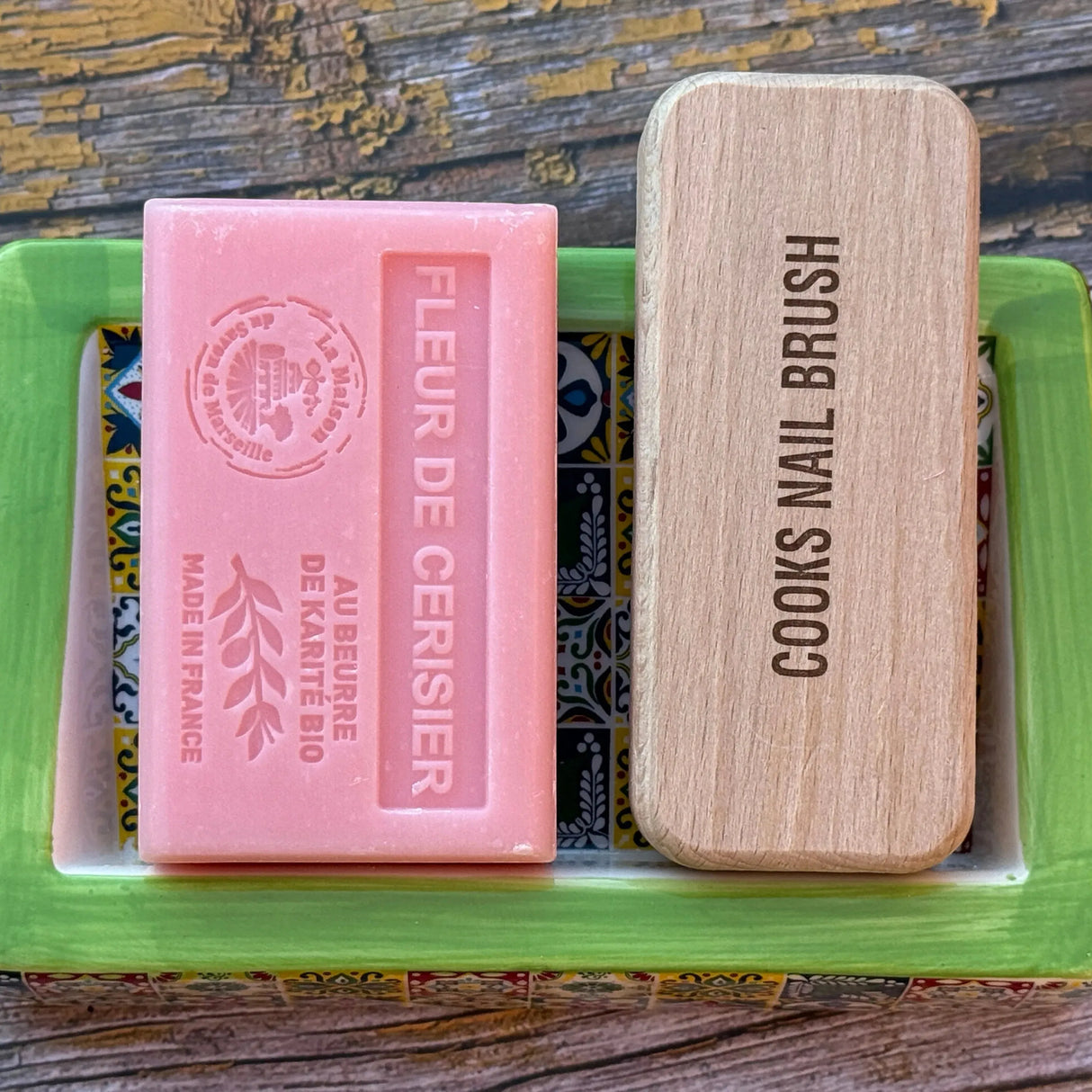 Bastide & Olivier Slanted Green Ceramic Soap Dish French Soaps UK