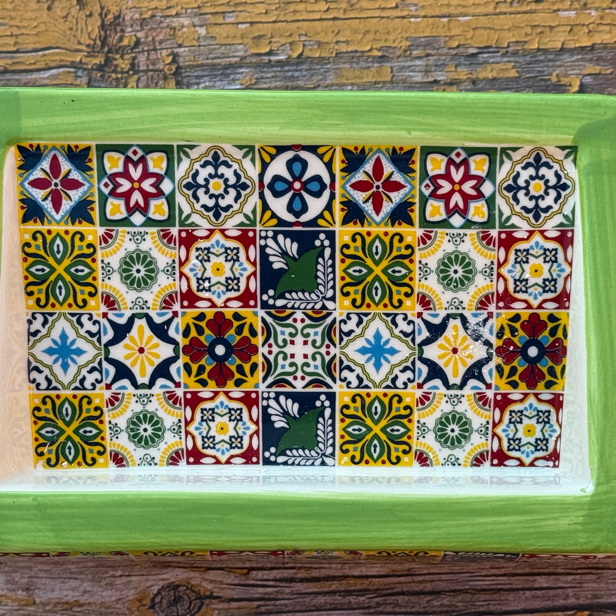 Bastide & Olivier Slanted Green Ceramic Soap Dish French Soaps UK