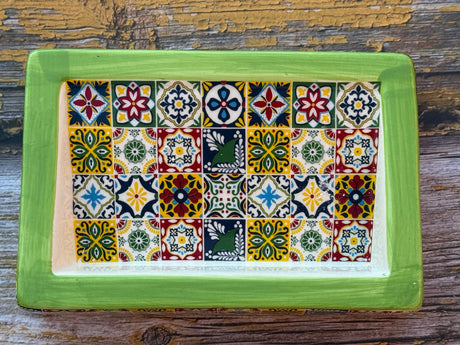 Bastide & Olivier Slanted Green Ceramic Soap Dish French Soaps UK