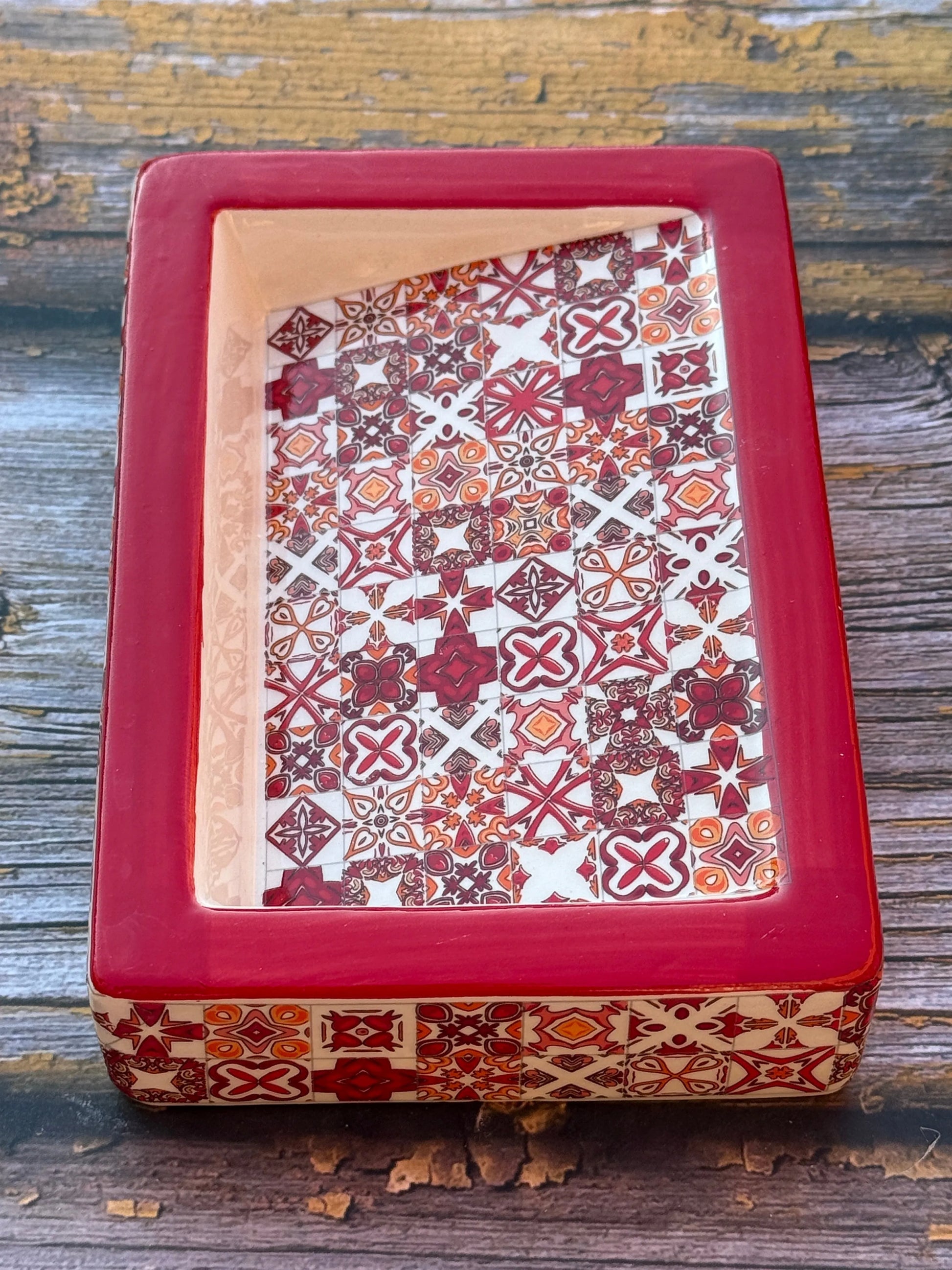 Bastide & Olivier Slanted Red Mosaic Ceramic Soap Dish French Soaps UK