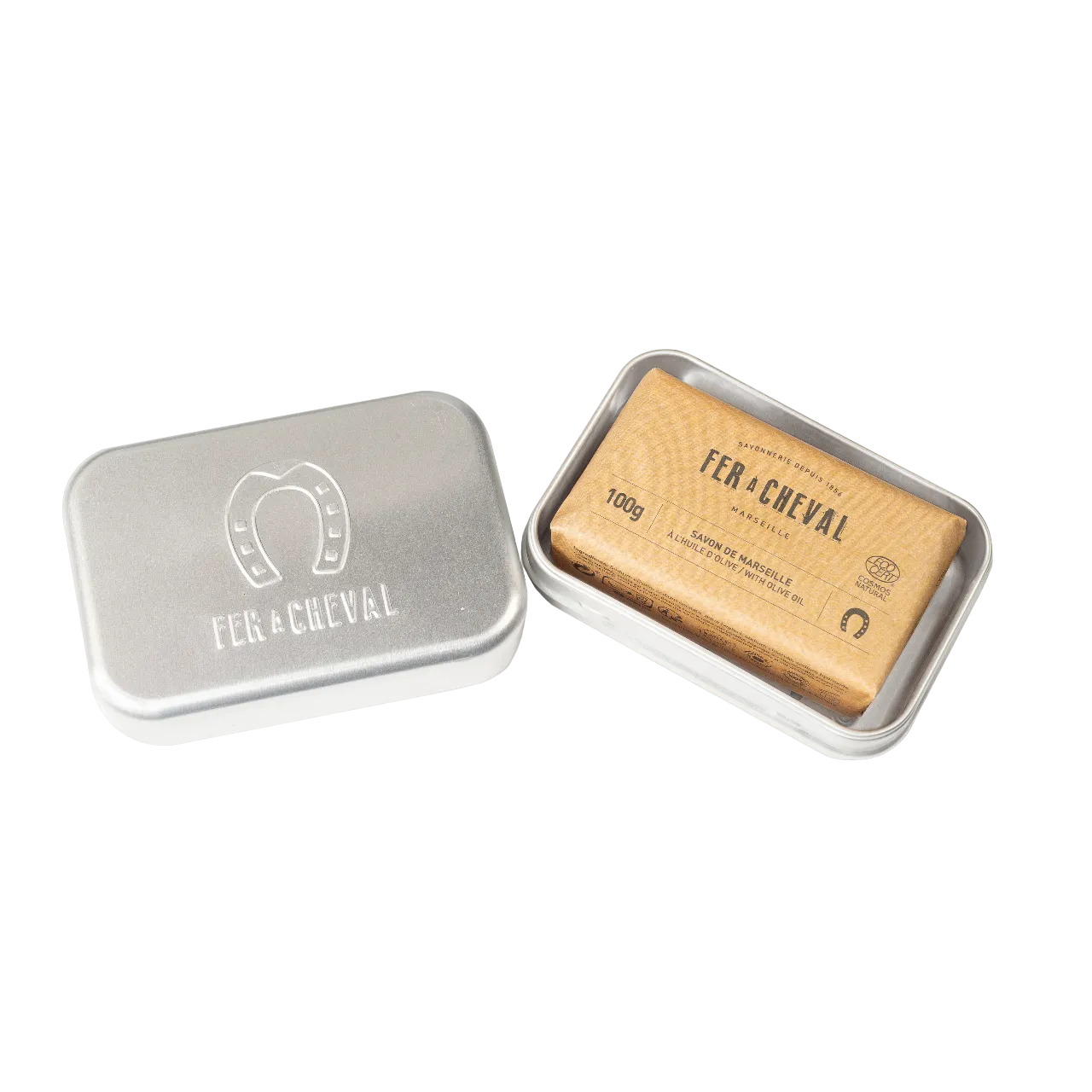 FER A CHEVAL Soap Dish & Travel Tin, 3 part French Soaps UK