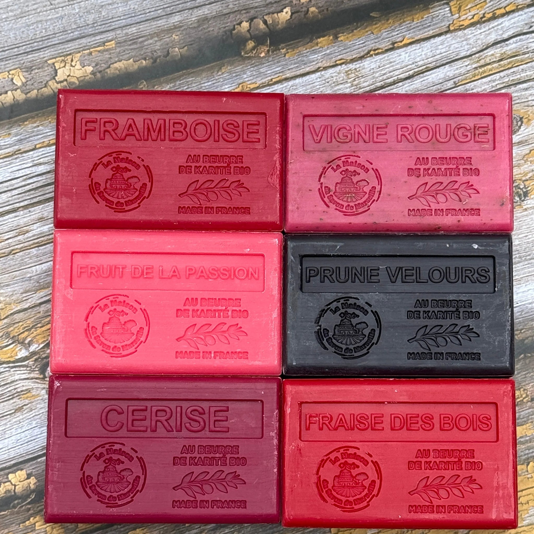 La Maison du Savon de Marseille Soft Fruits,  6 x 125g Soap Bars  |  Unwrapped French Soaps UK