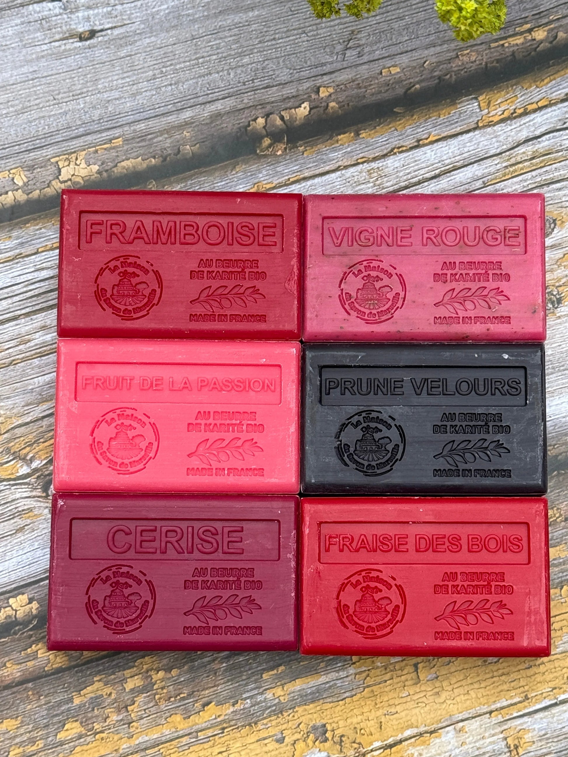 La Maison du Savon de Marseille Soft Fruits,  6 x 125g Soap Bars  |  Unwrapped French Soaps UK