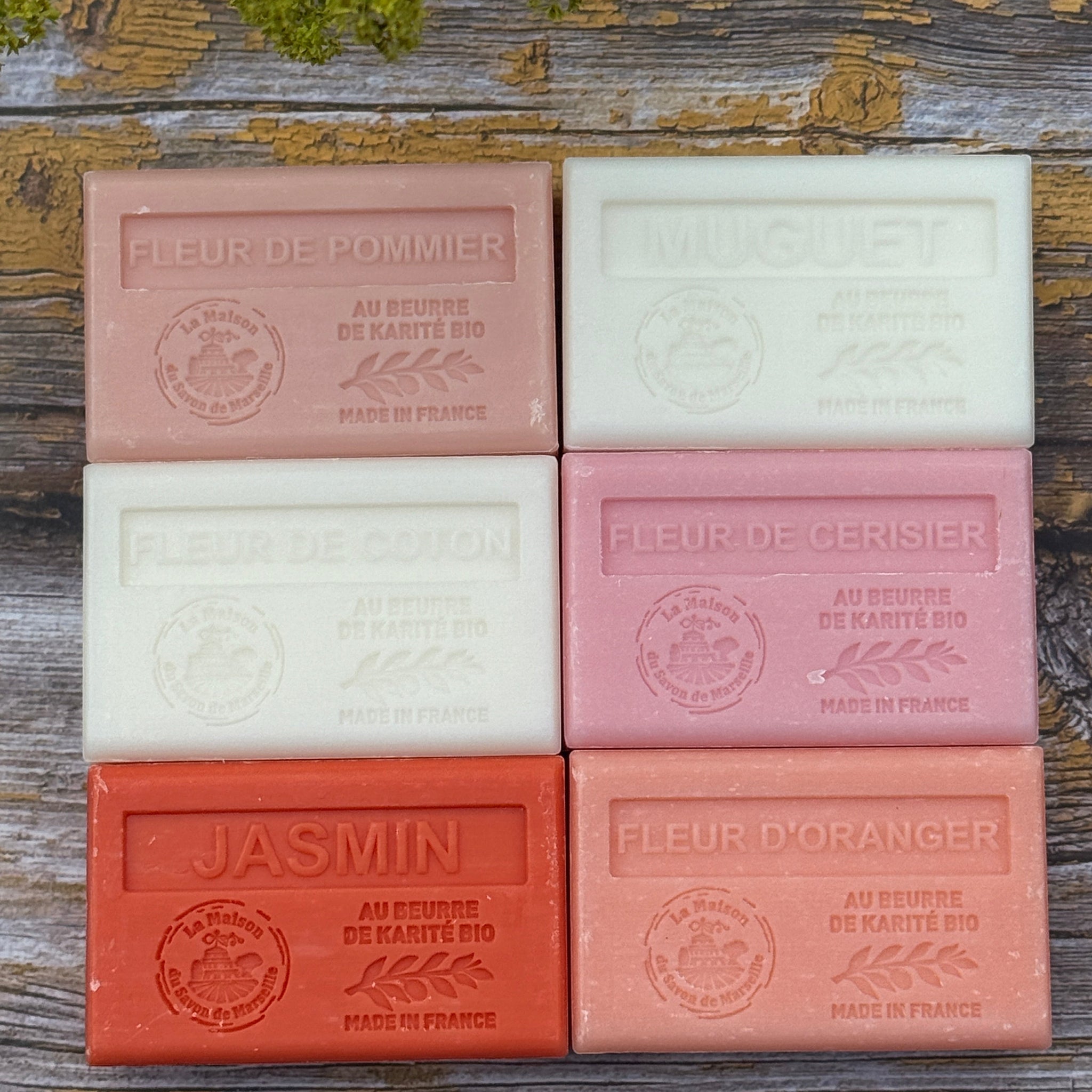 La Maison du Savon de Marseille Spring Blossom,  6 x 125g Soap Bars  |  Unwrapped French Soaps UK