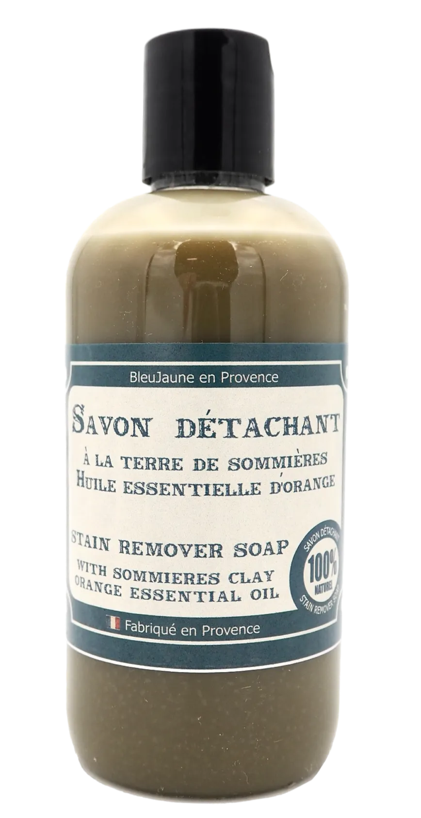 BLEU JAUNE Stain Removing Liquid, Sommieres Clay & Orange Oil | 250ml French Soaps UK