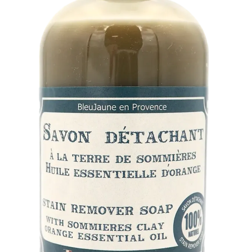 BLEU JAUNE Stain Removing Liquid, Sommieres Clay & Orange Oil | 250ml French Soaps UK