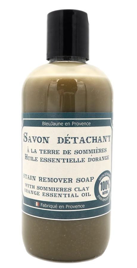 BLEU JAUNE Stain Removing Liquid, Sommieres Clay & Orange Oil | 250ml French Soaps UK