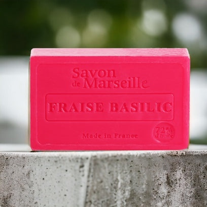 Strawberry & Basil Soap, enriched with Sweet Almond Oil | 100g