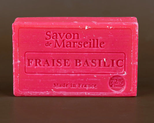 LE CHATELARD 1802 Strawberry & Basil Savon de Provence, enriched with Sweet Almond Oil | 100g French Soaps UK