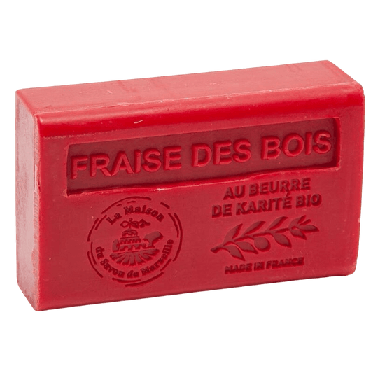 Strawberry French Soap with Organic Shea Butter, 125g