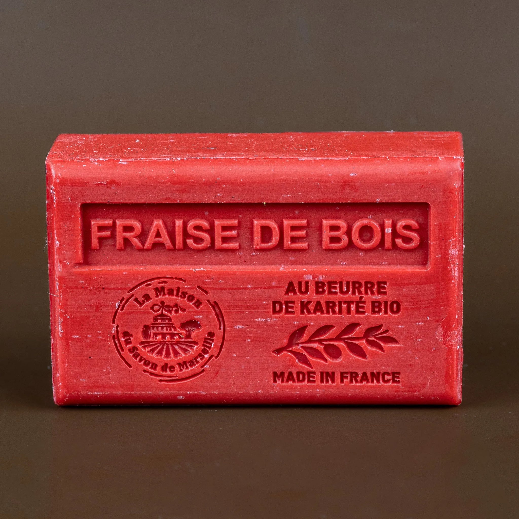 LA MAISON DU SAVON DE MARSEILLE Strawberry French Soap with Organic Shea Butter, 125g French Soaps UK