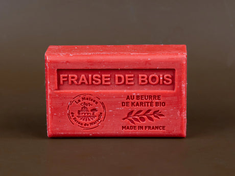 LA MAISON DU SAVON DE MARSEILLE Strawberry French Soap with Organic Shea Butter, 125g French Soaps UK