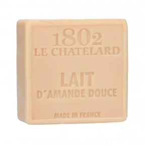 LE CHATELARD 1802 Sweet Almond Milk Enriched Marseille Soap, 72% Coconut, Olive and Almond Oil, 100g |  PALM FREE French Soaps UK