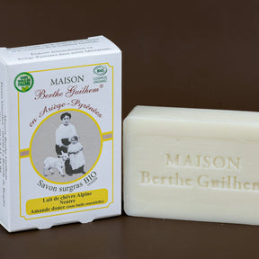 MAISON BERTHE GUILHEM Sweet Almond Oil | Organic Alpine Goat's Milk | 100g French Soaps UK