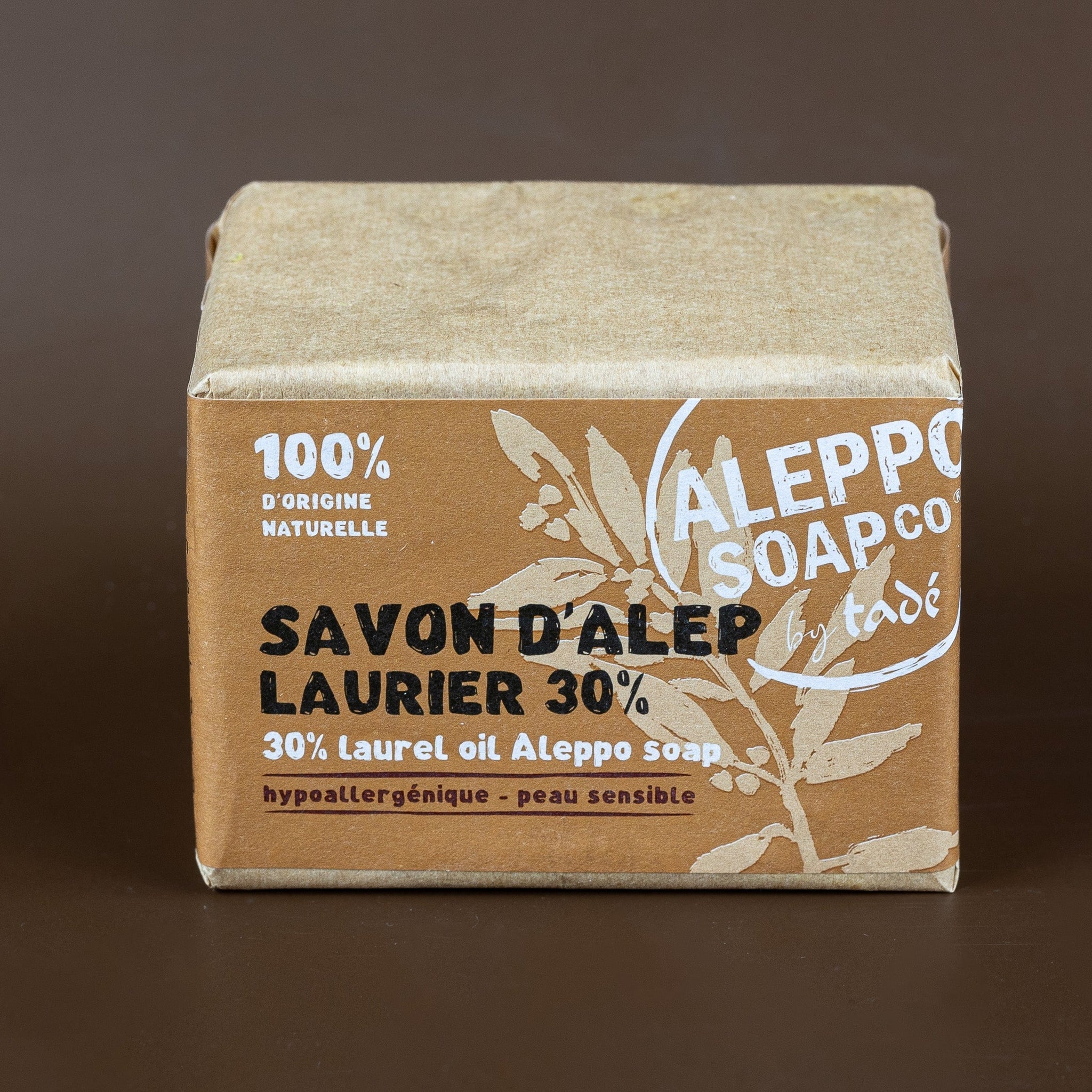 TADÉ PAYS DU LEVANT Aleppo Soap with 30% Laurel Oil | Hyper-sensitive and Oily Skin | 200g French Soaps UK