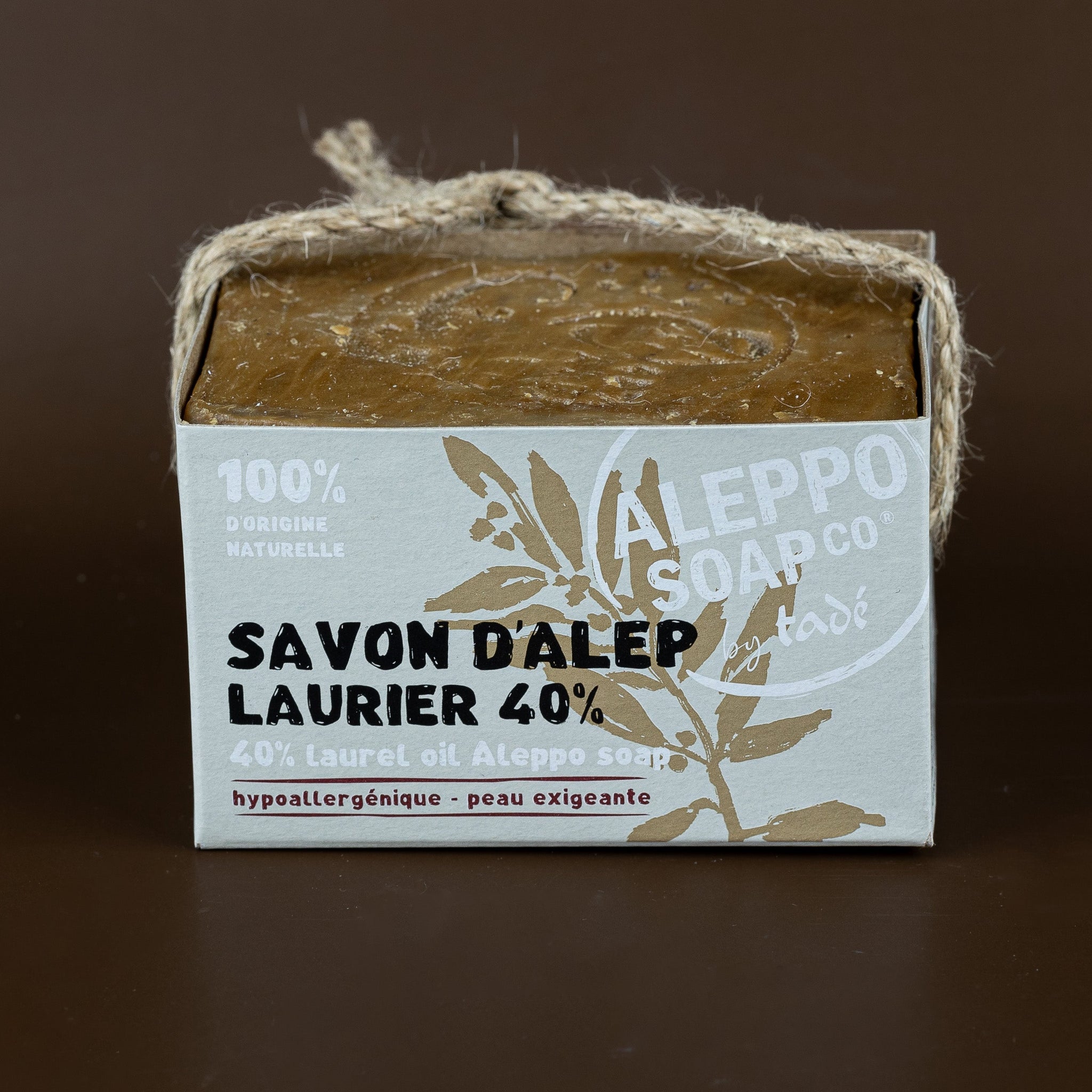 TADÉ PAYS DU LEVANT Aleppo Soap with 40% Laurel Oil | For Very Reactive Skin | 200g French Soaps UK