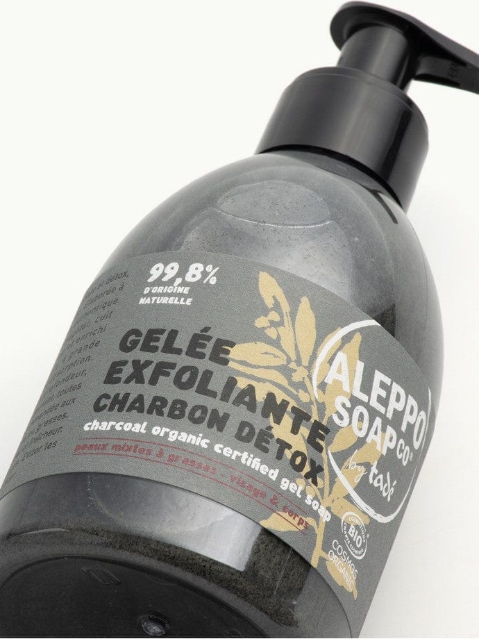 TADÉ PAYS DU LEVANT Organic Charcoal Liquid Soap, for Face & Body | 300ml French Soaps UK