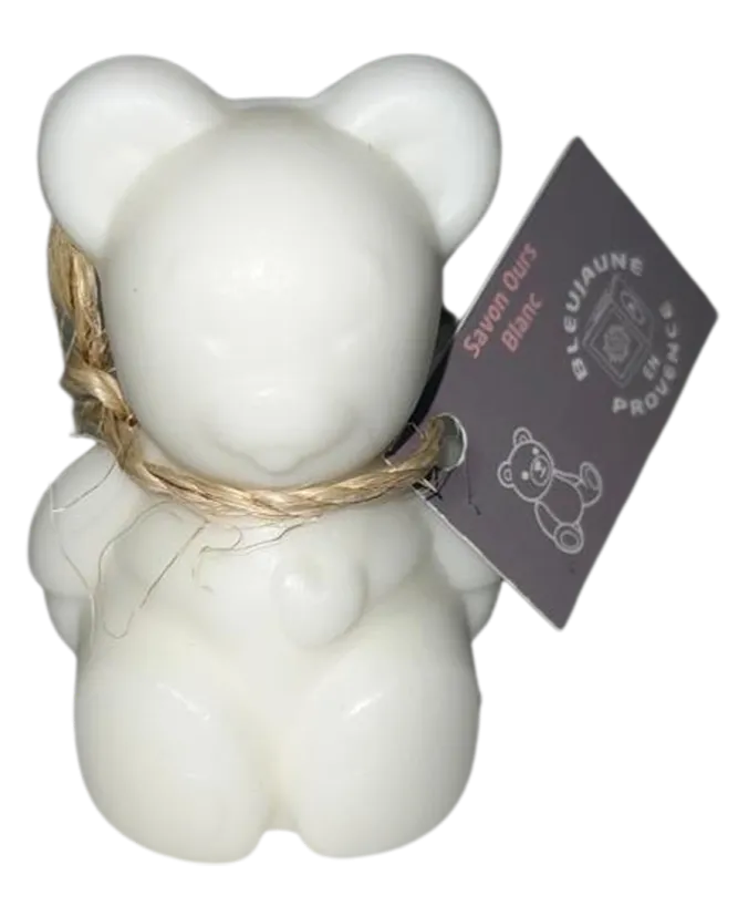 BLEU JAUNE Teddy Bear Shaped Soap, Enriched with Donkey's Milk | 150g French Soaps UK