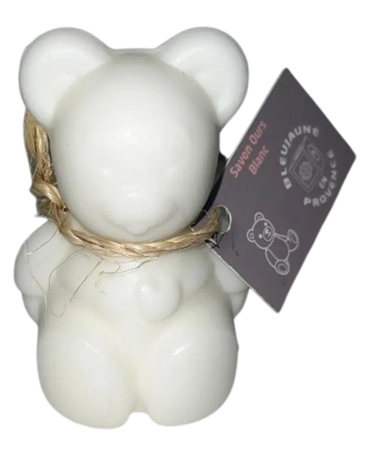 BLEU JAUNE Teddy Bear Shaped Soap, Enriched with Donkey's Milk | 150g French Soaps UK