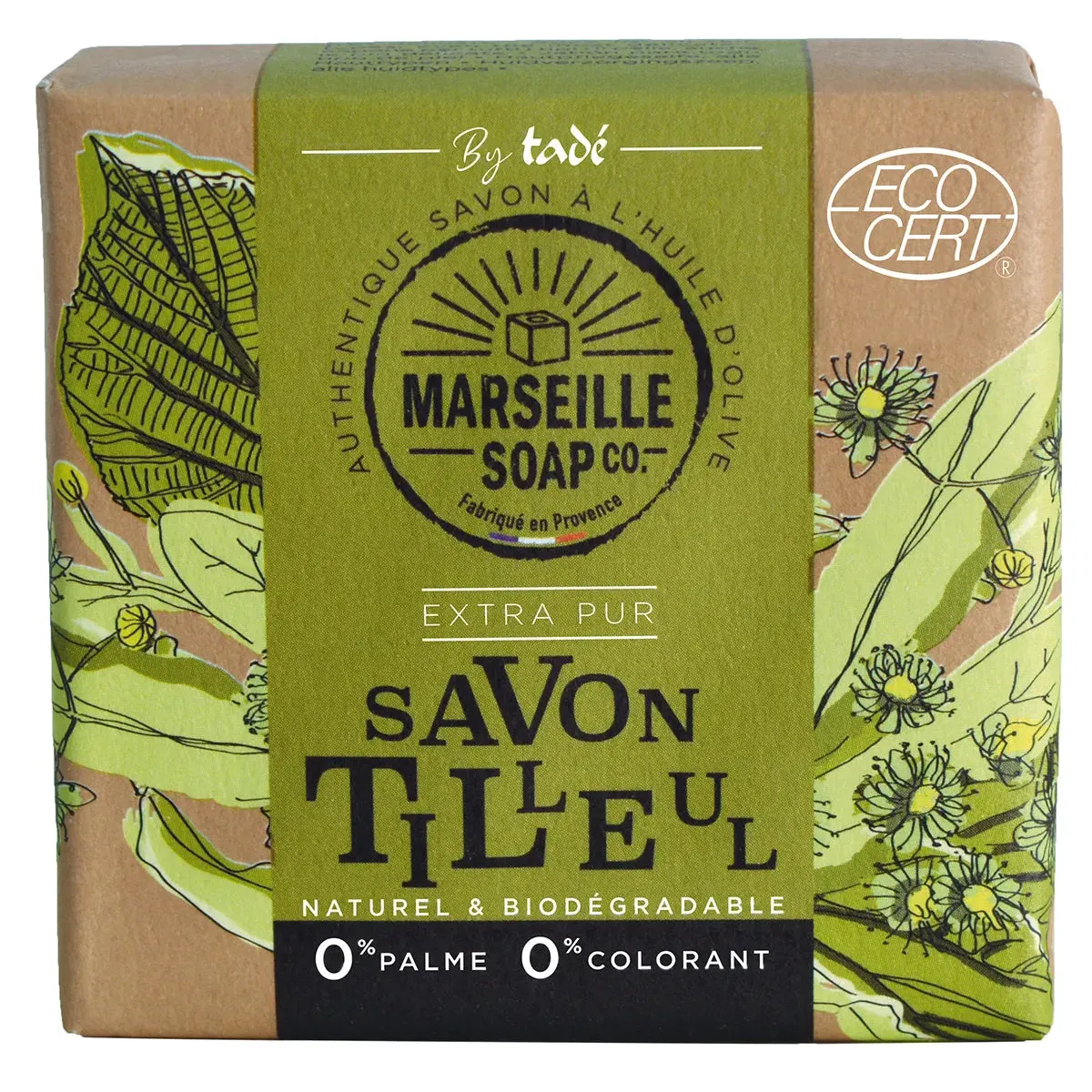 TADÉ PAYS DU LEVANT Tilleul Marseille Soap with Olive Oil | 100g French Soaps UK