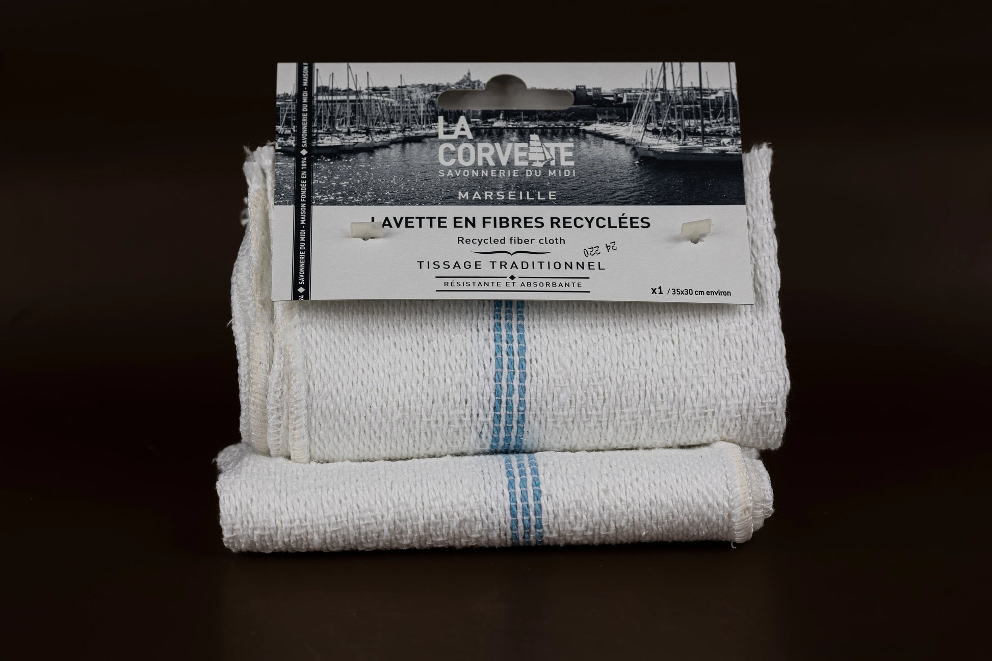 LA CORVETTE Traditional Cleaning Cloth, recycled fibre, 30x35cm French Soaps UK