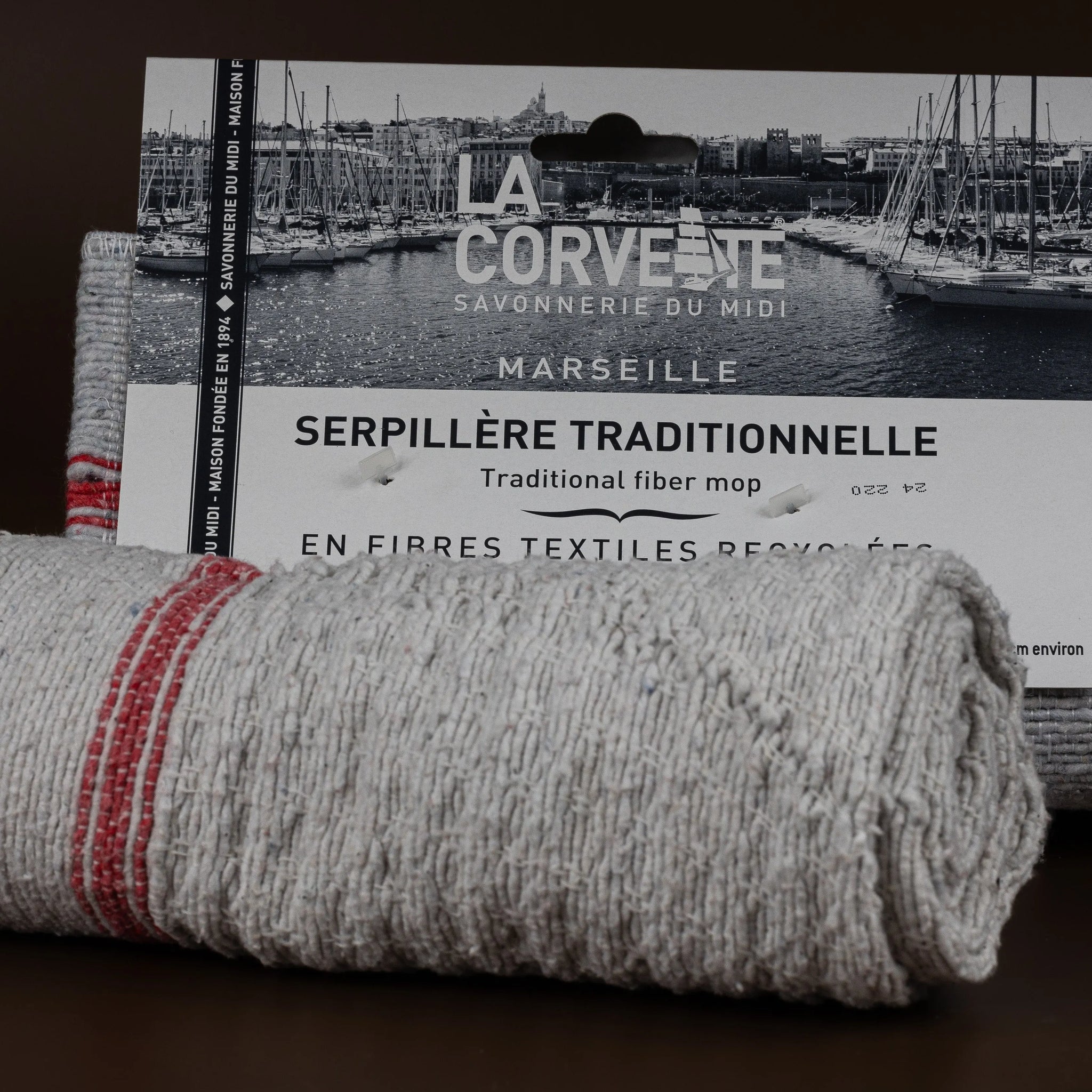 LA CORVETTE Traditional Floor or Dish Cloth, Recycled Fibre, 50x100cm French Soaps UK