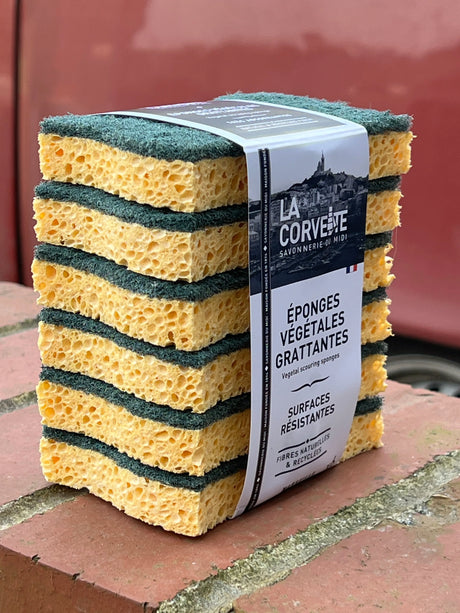 LA CORVETTE Traditional Scouring Sponge, 6 Pack French Soaps UK