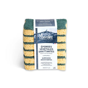 LA CORVETTE Traditional Scouring Sponge, 6 Pack French Soaps UK