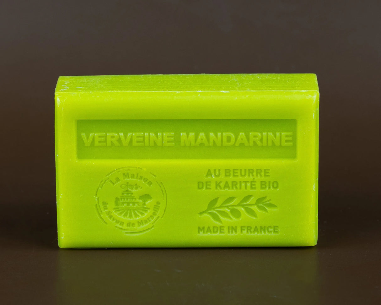 La Maison du Savon de Marseille Verbena and Mandarin French Soap with Organic Shea Butter, 125g French Soaps UK