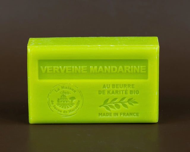 La Maison du Savon de Marseille Verbena and Mandarin French Soap with Organic Shea Butter, 125g French Soaps UK