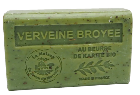 La Maison du Savon de Marseille Verbena Broyee (Exfoliating) Soap with organic Shea Butter 125g French Soaps UK