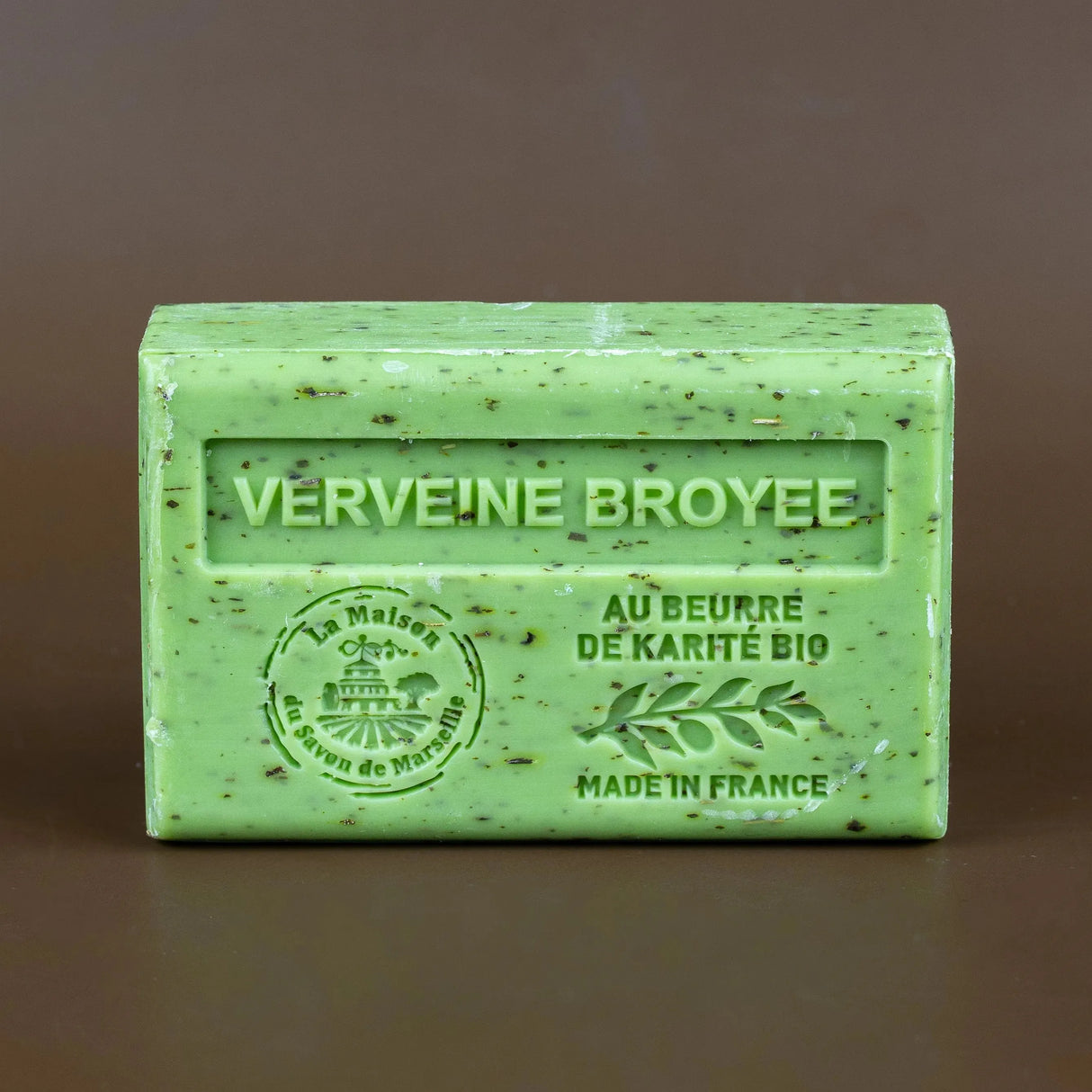 La Maison du Savon de Marseille Verbena Broyee (Exfoliating) Soap with organic Shea Butter 125g French Soaps UK