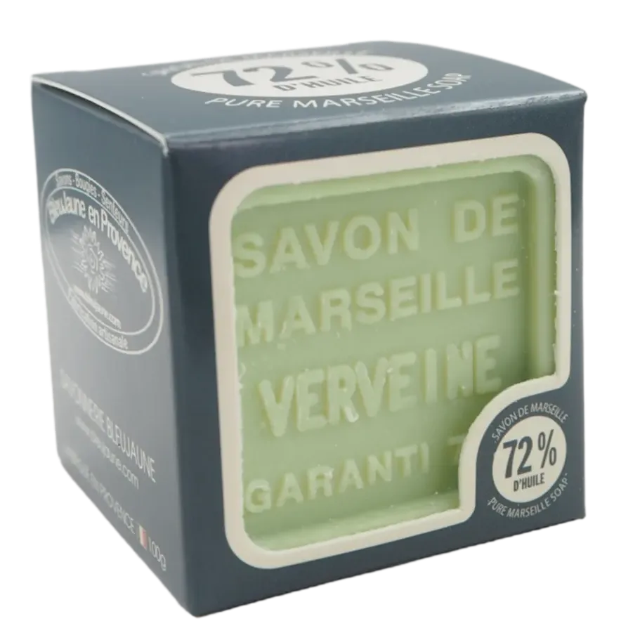 BLEU JAUNE Verbena, Shea Butter Marseille Cube | 100g French Soaps UK