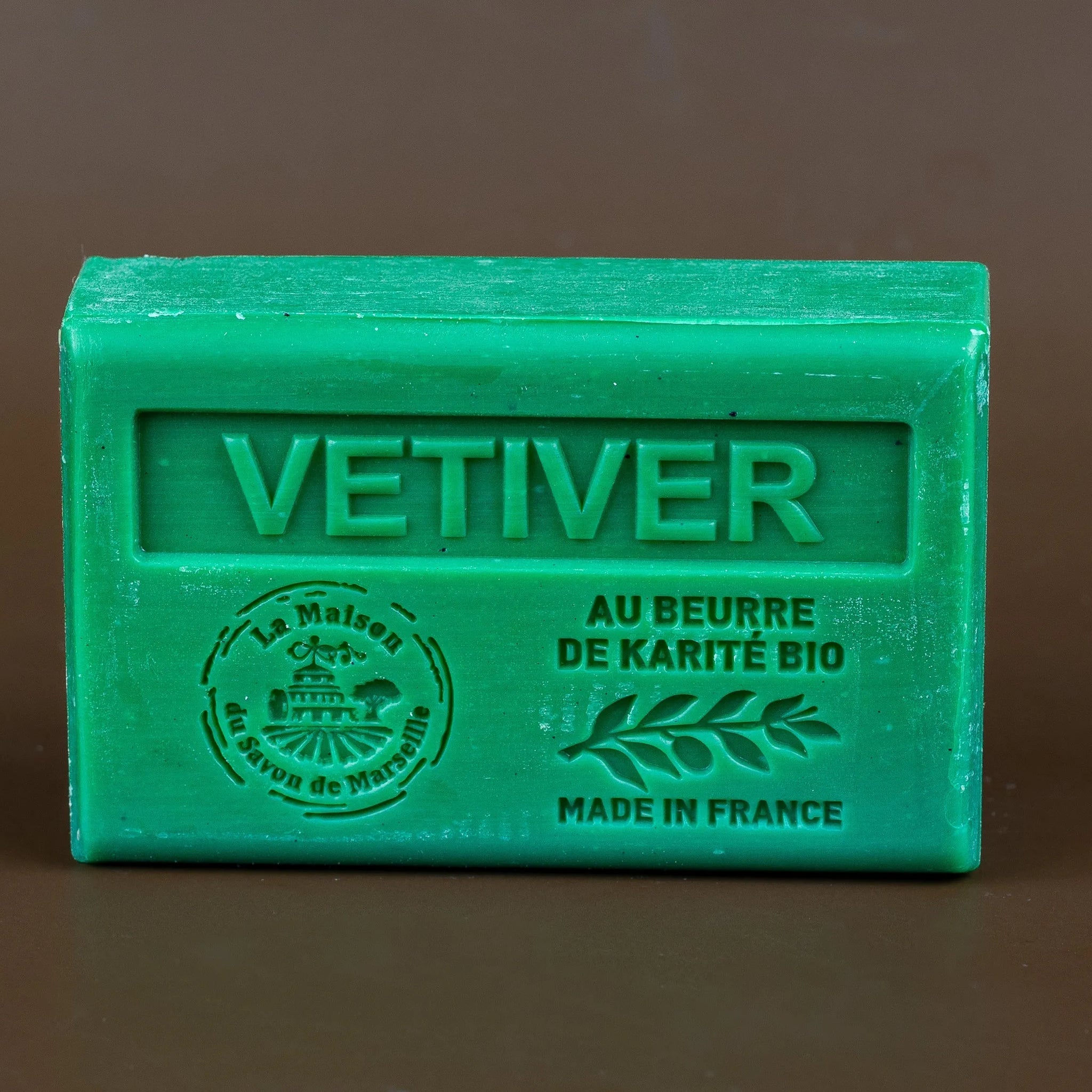 La Maison du Savon de Marseille Vetiver French Soap with organic Shea Butter 125g French Soaps UK