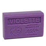 La Maison du Savon de Marseille Violet, French Soap with organic Shea Butter 125g French Soaps UK