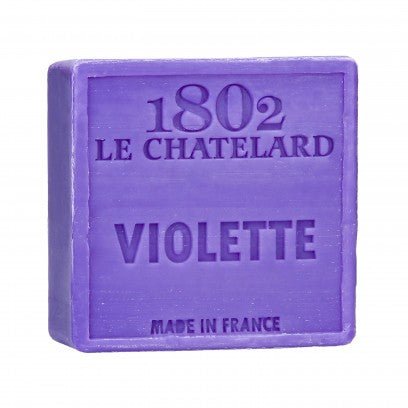 Violet Marseille Soap, 72% Coconut, Olive and Almond Oil, 100g |  PALM FREE