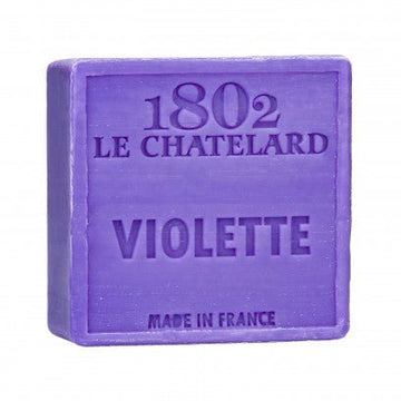 Violet Marseille Soap, 72% Coconut, Olive and Almond Oil, 100g |  PALM FREE