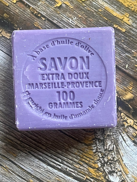 LE CHATELARD 1802 Violet Marseille Soap, 72% Coconut, Olive and Almond Oil, 100g |  PALM FREE French Soaps UK