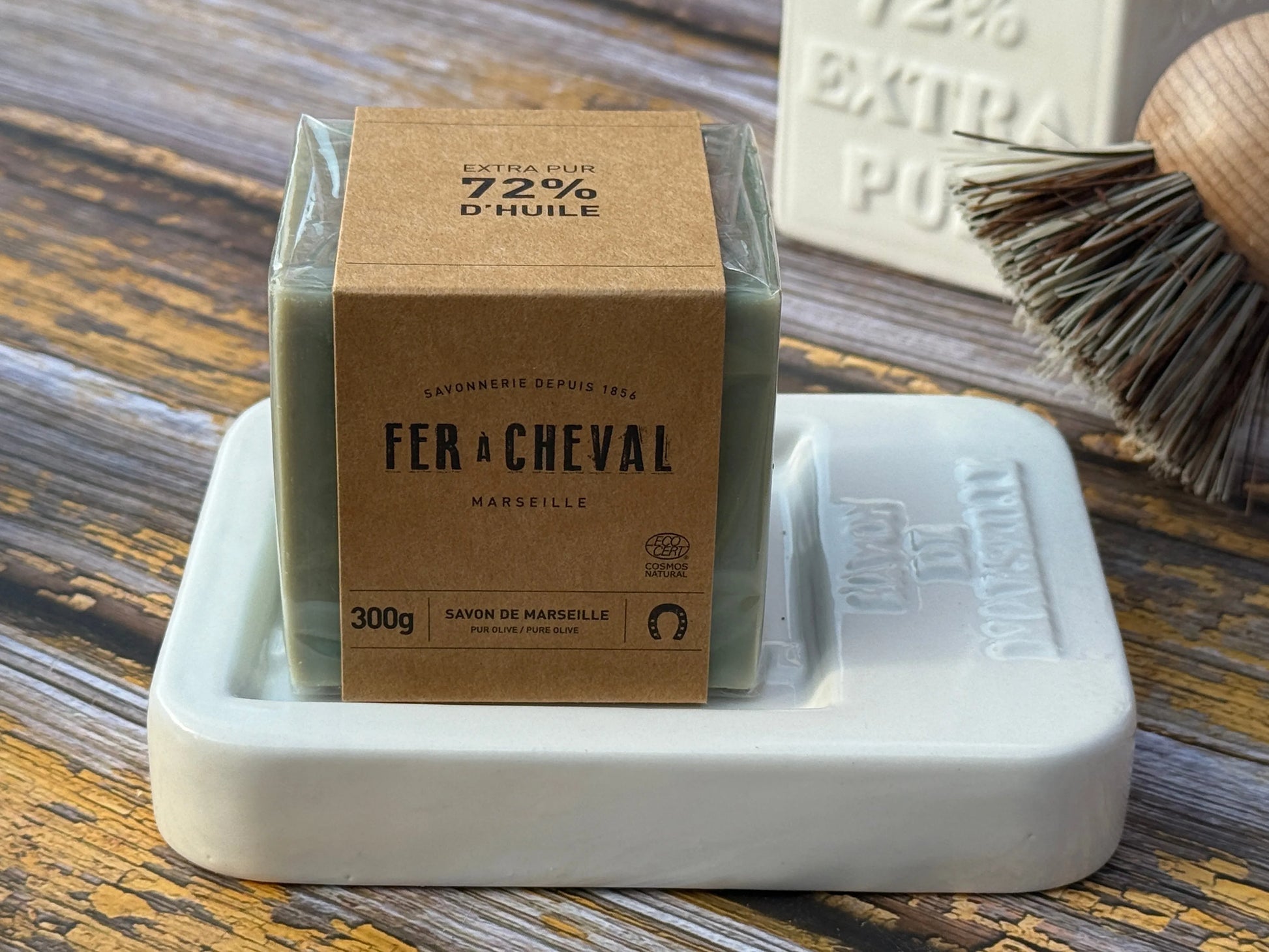 Bastide & Olivier White Ceramic Soap Dish for Marseille Soap Cubes French Soaps UK