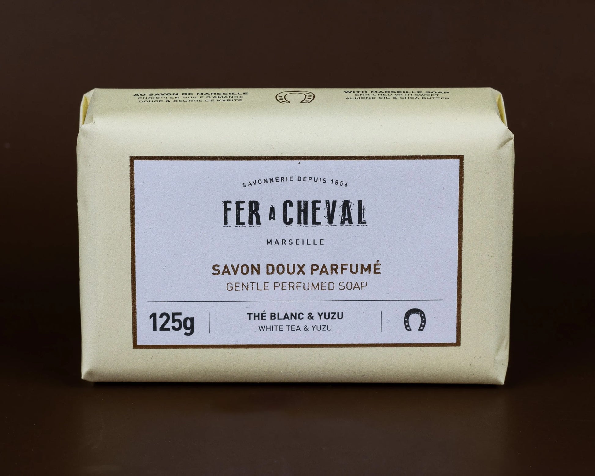 FER A CHEVAL White Tea & Yuzu, Extra Gentle Fragranced Marseille Soap | 125g French Soaps UK