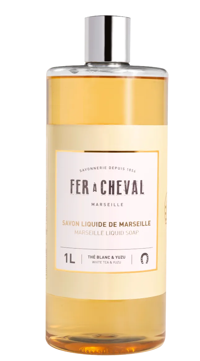 FER A CHEVAL White Tea & Yuzu Marseille Liquid Soap, 1 ltr French Soaps UK
