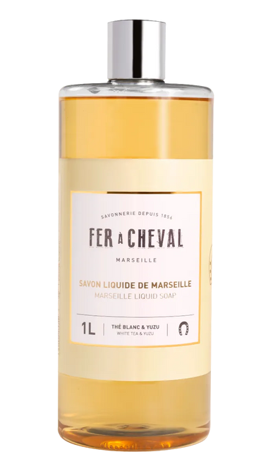 FER A CHEVAL White Tea & Yuzu Marseille Liquid Soap, 1 ltr French Soaps UK