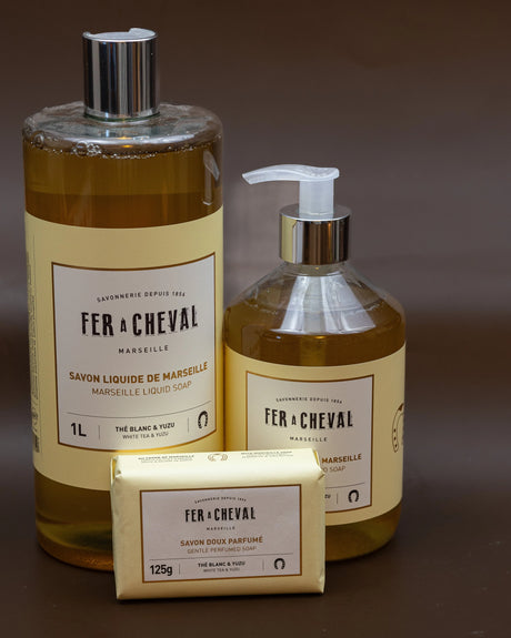 FER A CHEVAL White Tea & Yuzu Marseille Liquid Soap, 1 ltr French Soaps UK