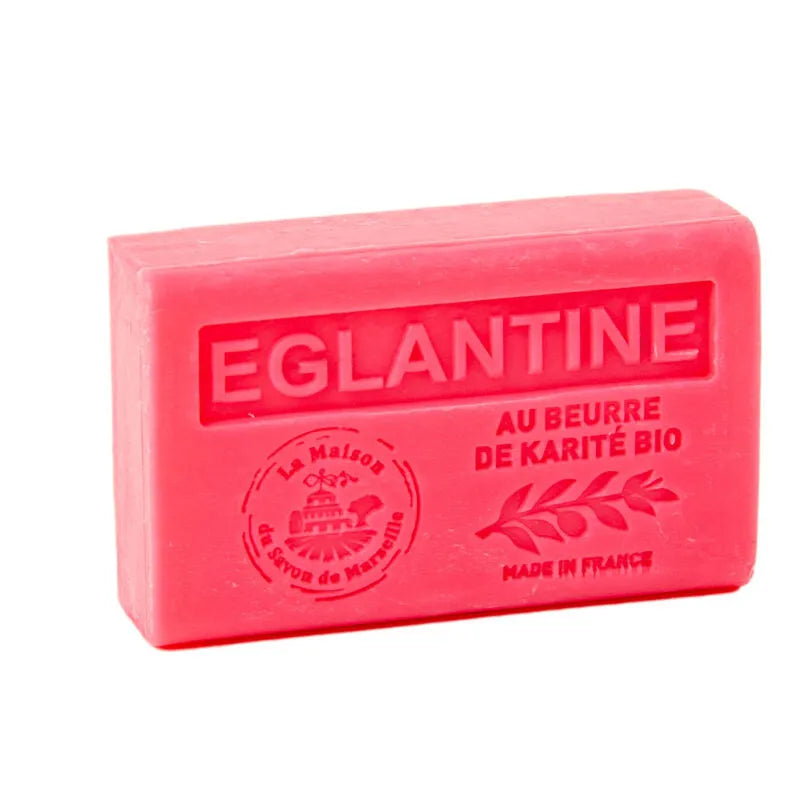 La Maison du Savon de Marseille Wild Rose (Eglantine), French Soap with Organic Shea Butter, 125g French Soaps UK