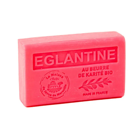 La Maison du Savon de Marseille Wild Rose (Eglantine), French Soap with Organic Shea Butter, 125g French Soaps UK