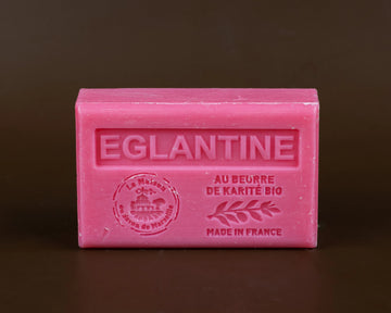 La Maison du Savon de Marseille Wild Rose (Eglantine), French Soap with Organic Shea Butter, 125g French Soaps UK