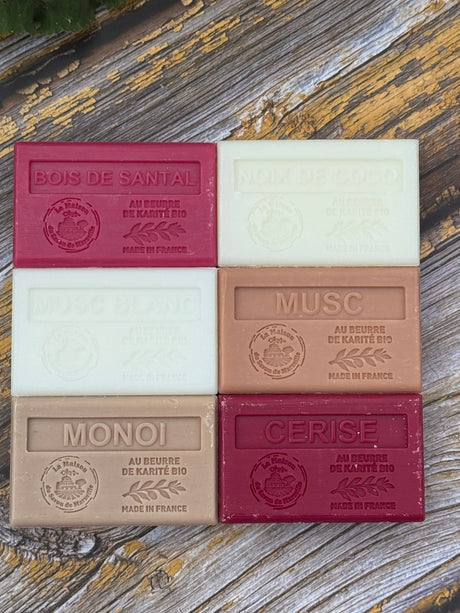 La Maison du Savon de Marseille Winter Pinks,   6 x 125g Soap Bars  |  Unwrapped French Soaps UK