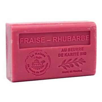 Strawberry and Rhubarb French Soap with organic Shea Butter 125g REDIRECT